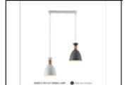 D6005/2 WH+GY DINING LAMP INCLUDED