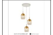 DL6151/3 WT+GD DINING LAMP INCLUDED