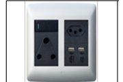 S4-211 SA/EURO/USB Socket(4X4)
