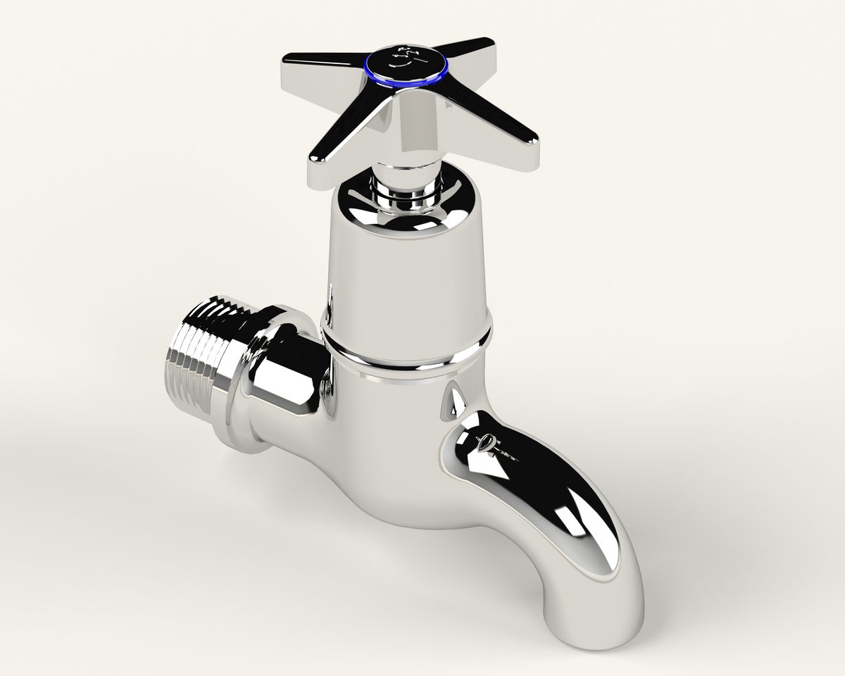 Cobra Star Original Light Pattern Bibtap Plain 3/4 MI Chrome