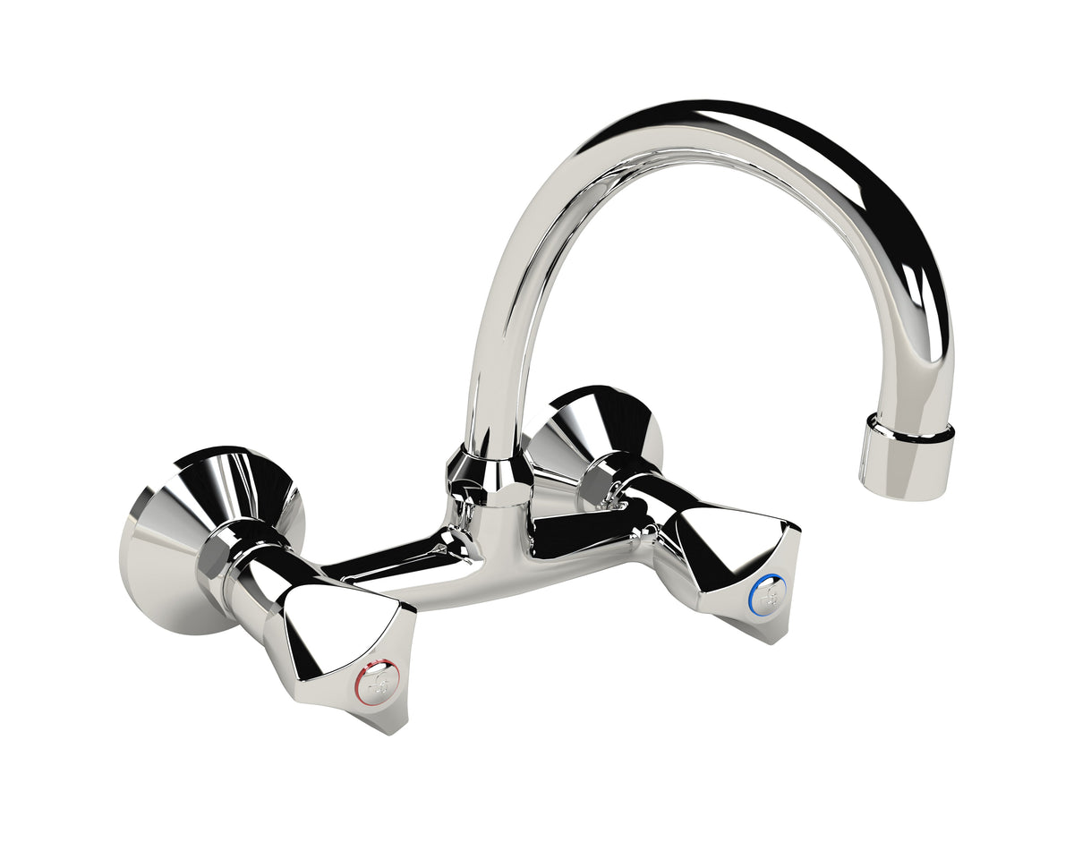 Cobra Carina Original Light Pattern Sink Mixer Wall Type 1/2 Chrome