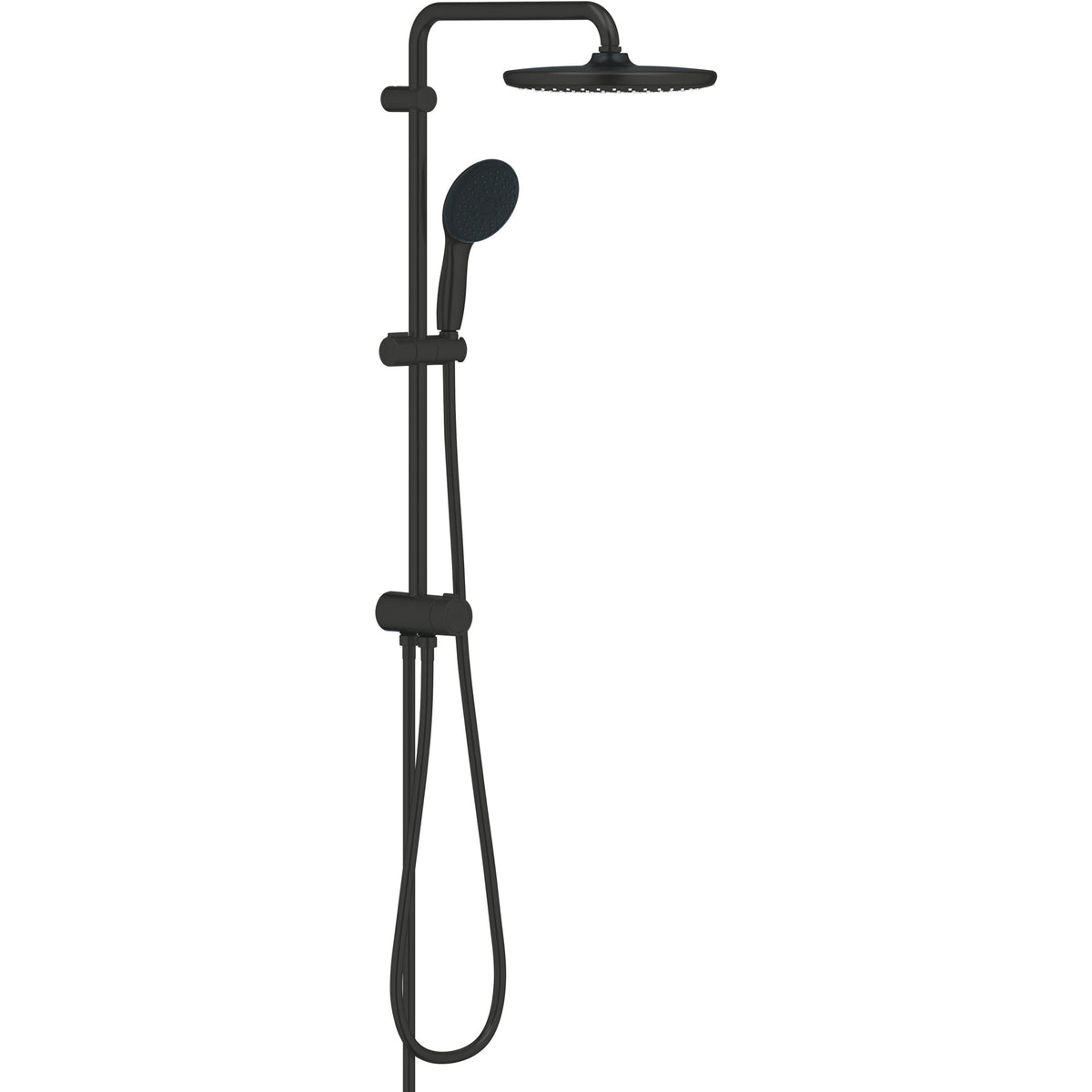 Grohe Tempesta System 250 Flex Shower System With Diverter For Wall Mounting Matte Black