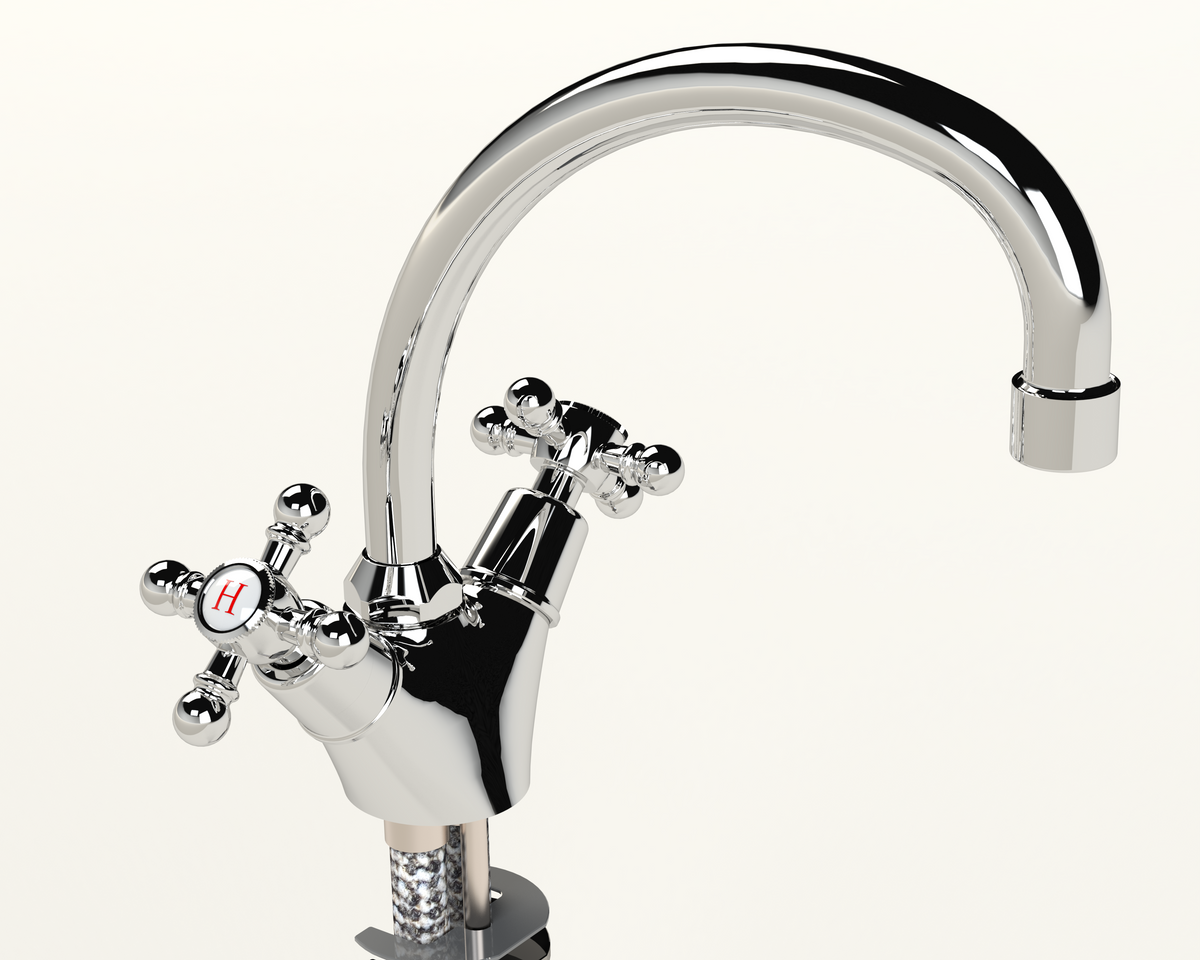 Cobra Roma Original Light Pattern Sink Mixer Pillar Type Chrome