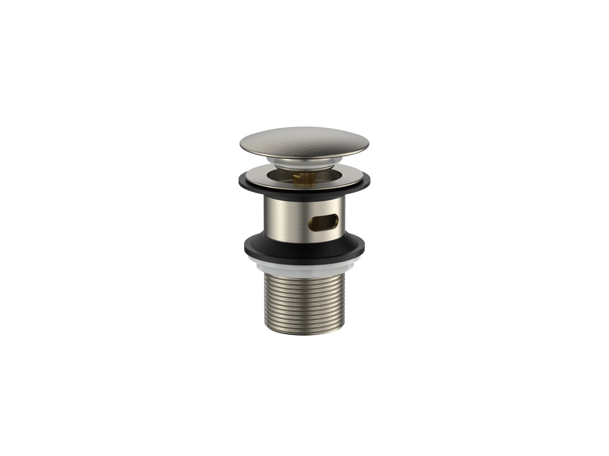 Cobra Seine Waste Basin Click Slotted Brushed Nickel