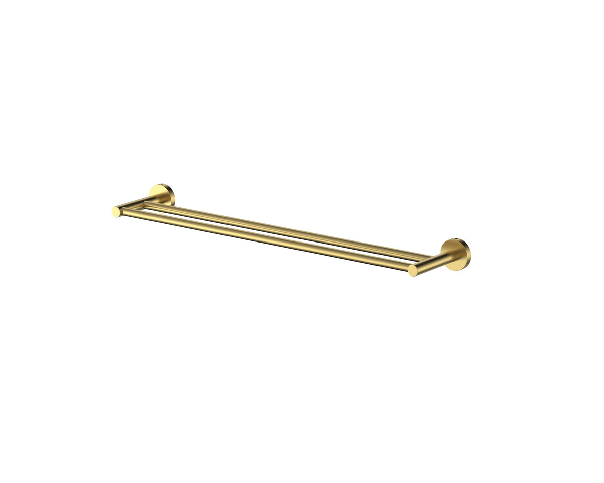 Cobra Seine Double Towel Rail 600mm Brushed Gold