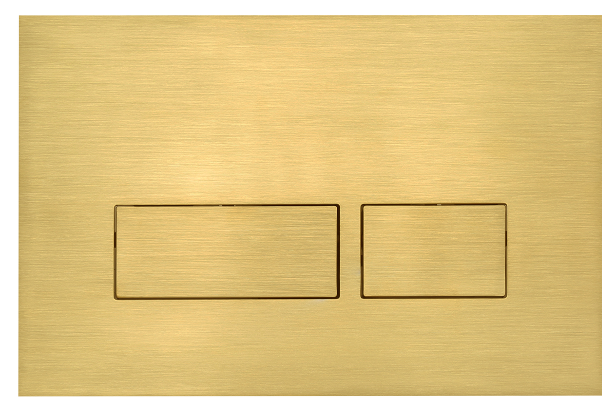 Cobra Actuator Plate For Concealed Cistern Rectangular Brushed Gold