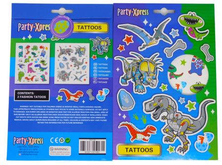 Dinosaur tatoos , 2 sheets