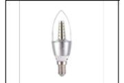 3W CANDLE BULB SILVER E14 WH