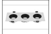 MD801/3 WT+BK DOWN LIGHT FIT