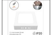 6W SQ SURFACE PANEL LT WH