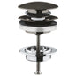 Grohe Waste set with push-open plug brushed hard graphite
