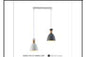 D6005/2 WH+GY DINING LAMP INCLUDED
