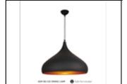 6009 BK+GD DINING LAMP(7558/320) INCLUDED
