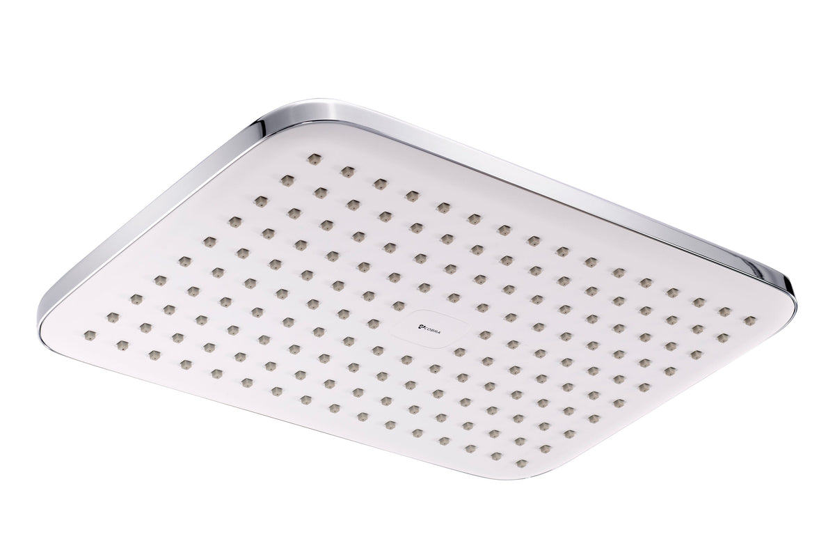 Cobra Breathe Shower Head 1 spray Rectangular 360x240 White Faceplate