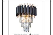 DL6504/250 BK+GD WALL LAMP INCLUDED