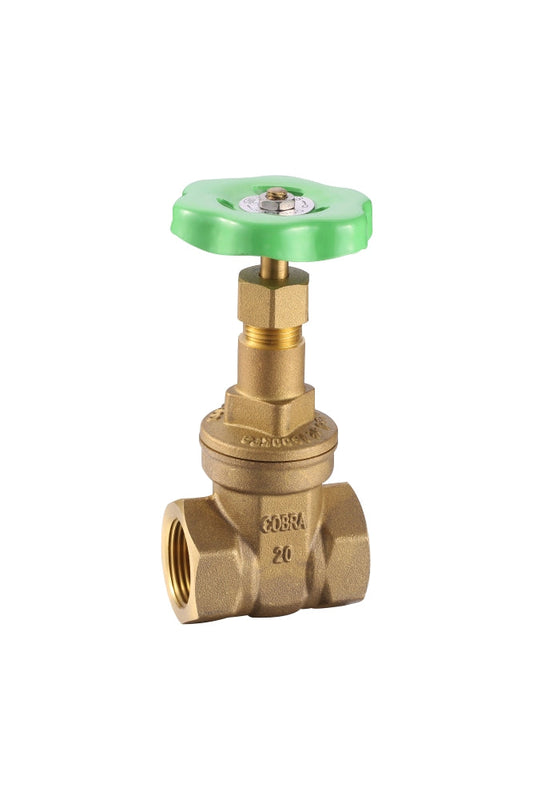 Cobra Gatevalve Green 1&1/4"FI Rough Brass