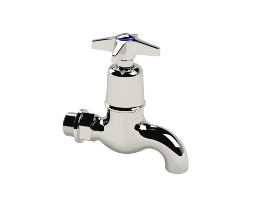 Cobra Star Heavy Pattern Bibtap Plain 1/2 MI Chrome