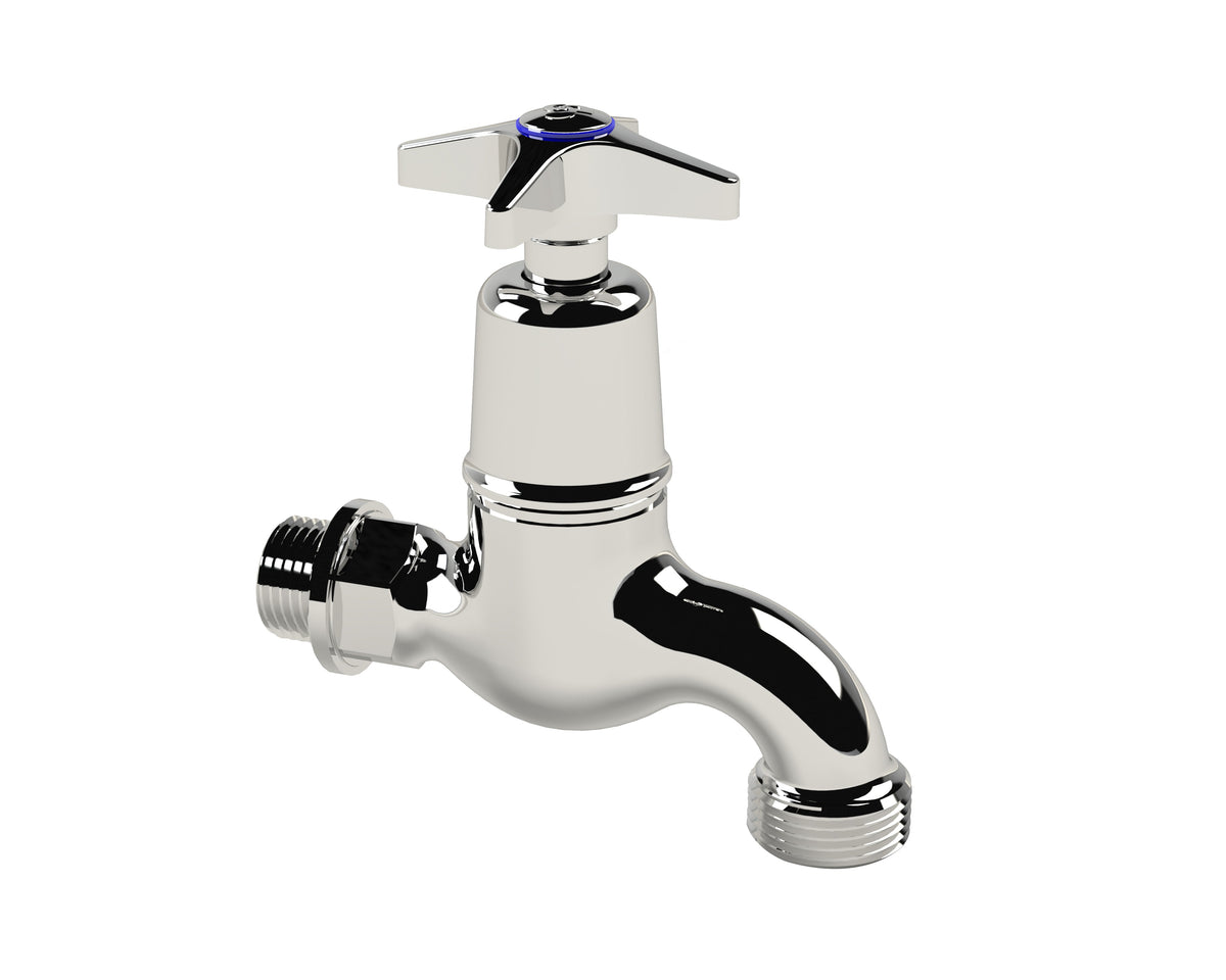 Cobra Star Heavy Pattern Hose Bibtap 1/2 MI Chrome