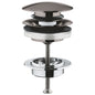 Grohe Waste set with push-open plug hard graphite