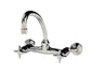 Cobra Star Heavy Pattern Sink Mixer Wall Type Swivel Spout 1/2 MI Chrome
