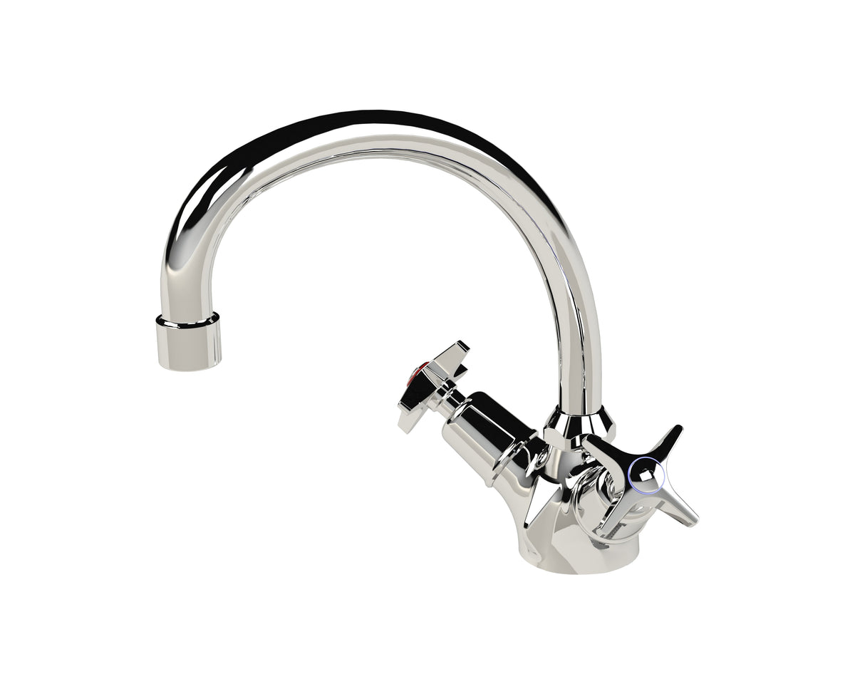 Cobra Star Heavy Pattern Sink Mixer Pillar Type M10X1/2 FI Chrome