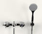 Cobra Ledimo Original Light Pattern Bath Diverter Mixer Wall Type & Handshower 1/2 MI Chrome
