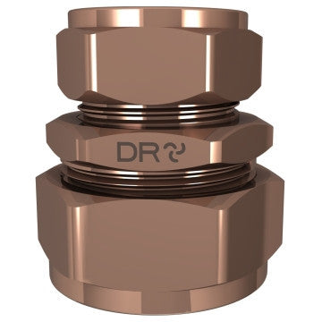 Cobra Compression Straight Coupler CXC 28X22 Rough Brass