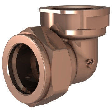 Cobra Compression Elbow 90 FIXC 28mm Rough Brass