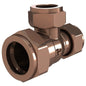 Cobra Compression Reducing Tee CXCXC 22X15X15 Rough Brass