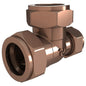 Cobra Compression Tee Reducing CXCXC 22X15X22 Rough Brass