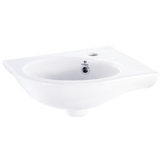 Cobra Shelter Wall Hung Corner Basin 1 Taphole White