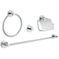 Grohe Essentials 4-in-1 Master bathroom accessories set chrome