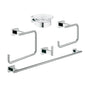 Grohe Essentials Cube Master bathroom accessories set 5-in-1 chrome