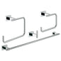 Grohe Essentials Cube 4-in-1 Master bathroom accessories set chrome