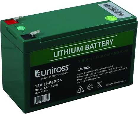 UNICROSS LITHIUM BATTERY 12V-7A LI-FEPO4 LTP