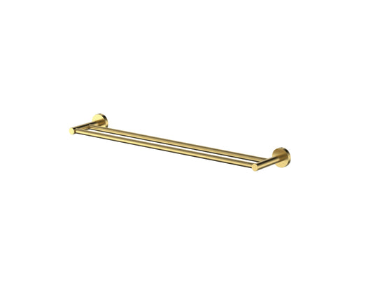 Cobra Seine Double Towel Rail 600mm Brushed Gold