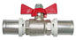 Cobra Crimp Ball Valve+Butterfly Handle 25 Triple O-Ring