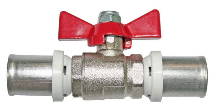 Cobra Crimp Ball Valve+Butterfly Handle 32 Triple O-Ring