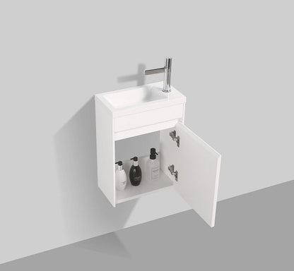Clear Cube Enzo 400 with Double Drawer Gloss White - Includes Enzo 400 Basin White Composite