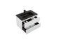 Clear Cube Enzo 800 with Double Drawer Gloss White - Includes Enzo 800 Basin Black Composite