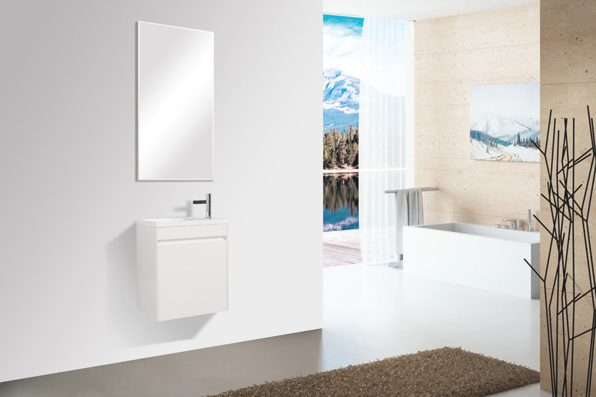 Clear Cube Enzo 540 with Double Drawer Gloss White - Includes Enzo 540 Basin White Composite