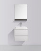 Clear Cube Madrid 600 with Double Drawer White with Quartz Stone Top - Includes Madrid Basin White Composite
