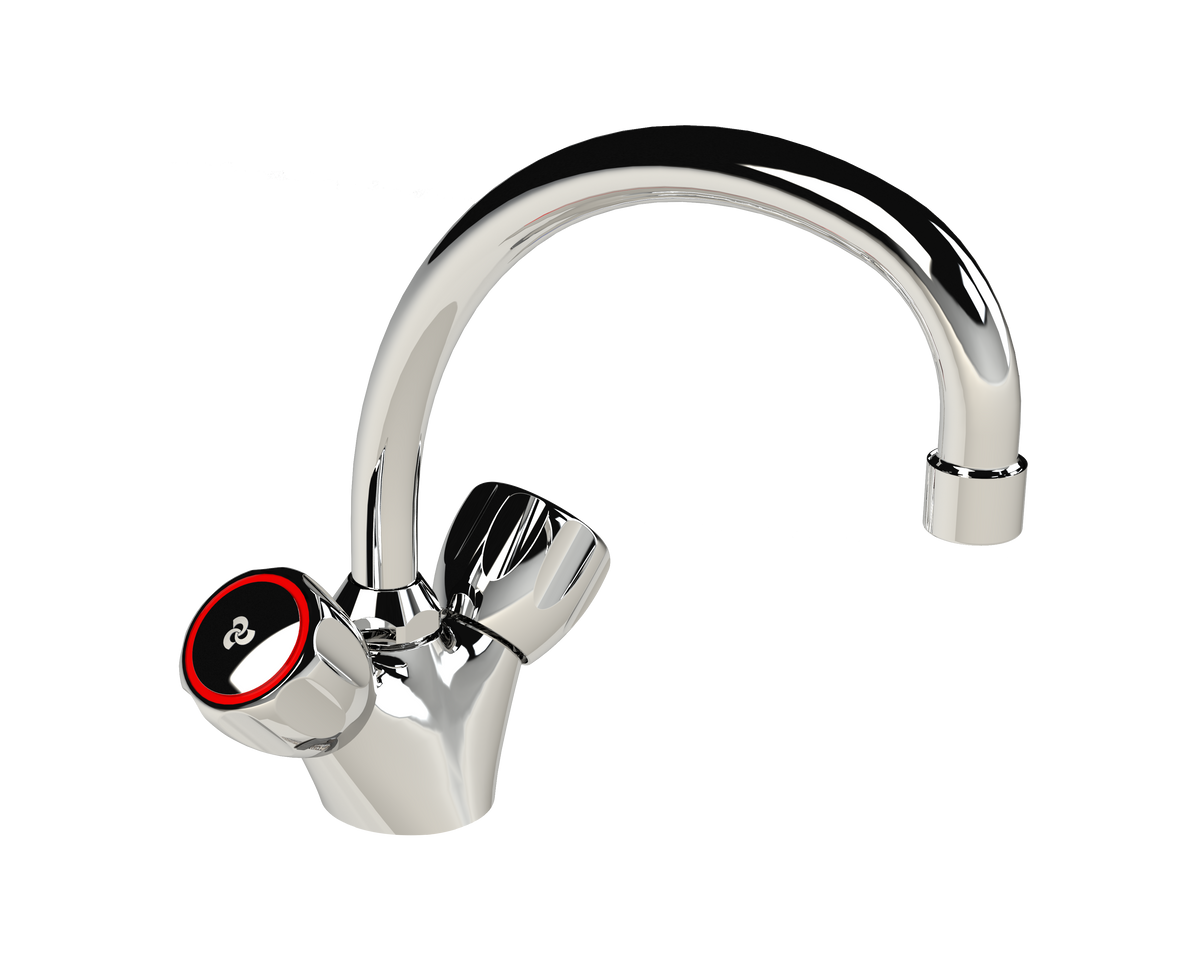 Cobra Metsi Original Light Pattern Sink Mixer Swivel Spout Pillar Type M10X1/2 FI Chrome