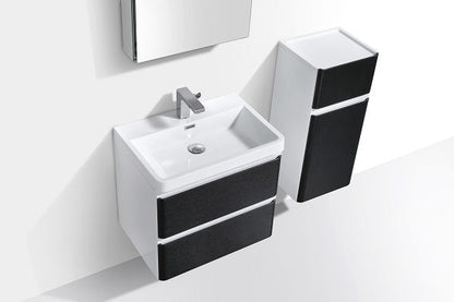 Clear Cube Milan 600 with Double Drawer  Gloss White Drawers with Gloss White Sides - Includes Milan 600 Basin White Composite