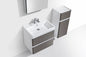 Clear Cube Milan 600 with Double Drawer  Gloss White Drawers with Gloss White Sides - Includes Milan 600 Basin White Composite