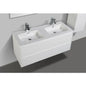 Clear Cube Enzo 1200 with Double Drawer  Gloss White - Includes Enzo 1200 Double Basin White Composite
