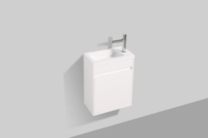 Clear Cube Enzo 400 with Double Drawer Gloss White - Includes Enzo 400 Basin White Composite