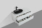 Clear Cube Santorini 1200 with Double Drawer 480mmwith Calcatta Marble Wooden Top - Includes Lavello Basin Black