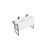 Clear Cube Urban 1200 With Double Drawer  White Includes Enzo 1200 Basin White Composite & Enzo Matt Black frame with Towel Rack