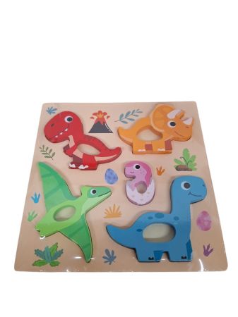 Wooden puzzle Dinosaurs , puzzle is 17cm by 17cm
